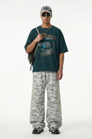 Peached Cotton Graphic Tee - Green