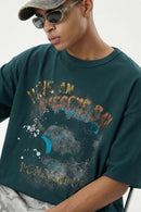Peached Cotton Graphic Tee - Green