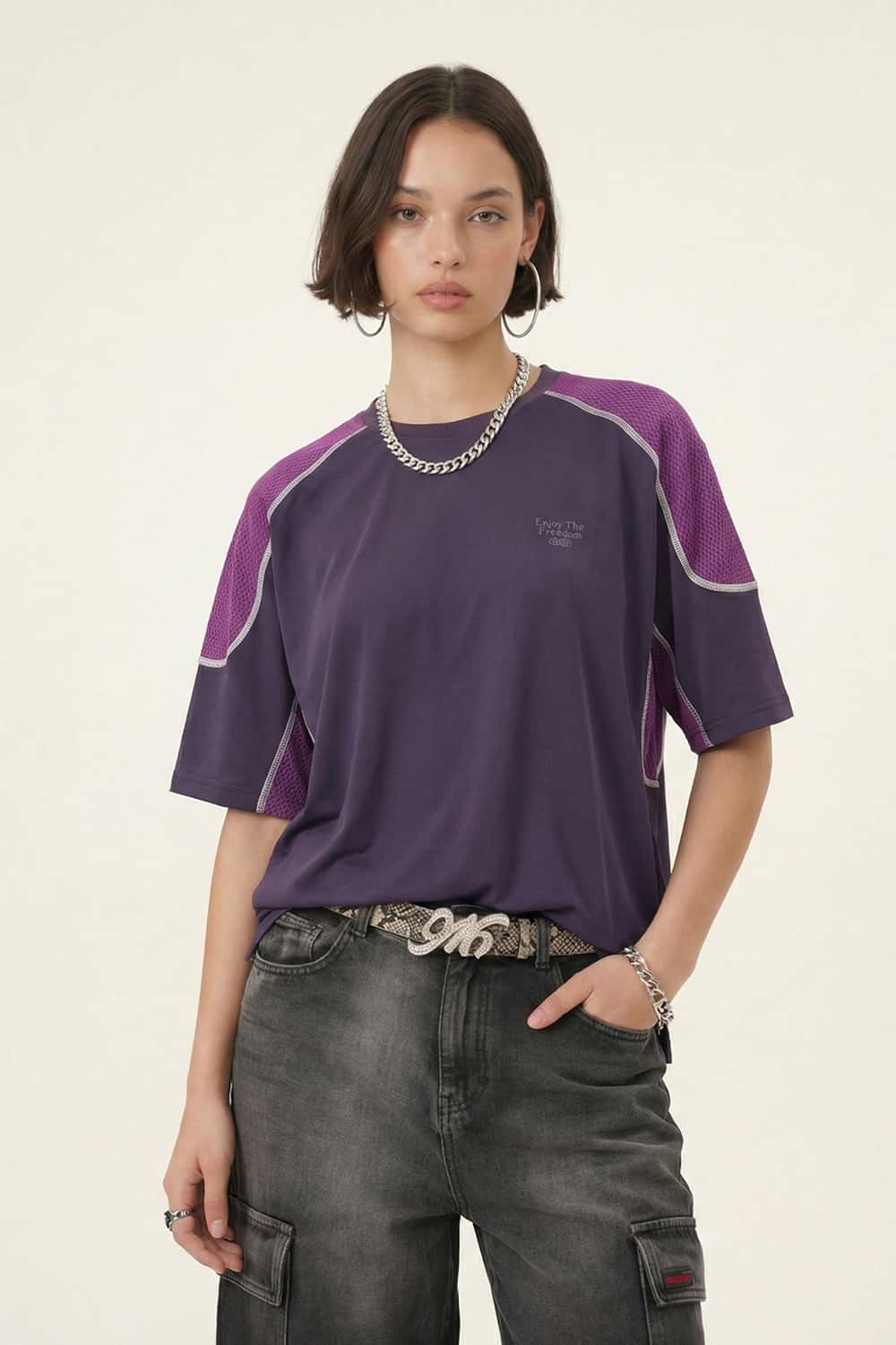 Zoned Cooling Raglan Sport Tee - Purple