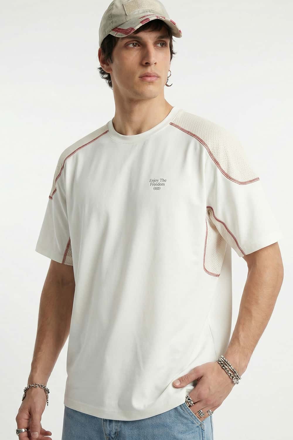 Zoned Cooling Raglan Sport Tee - White