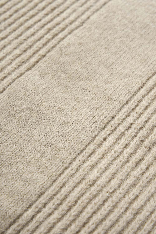 Half-Zip Mock Neck Sweater - Oat Gray