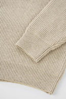 Half-Zip Mock Neck Sweater - Oat Gray