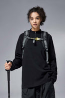 Reversible Fleece Half-Zip Outdoor Pullover - Black