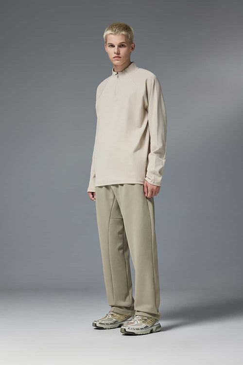 Reversible Fleece Half-Zip Outdoor Pullover - Khaki
