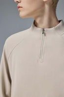 Reversible Fleece Half-Zip Outdoor Pullover - Khaki