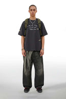 Sticker Graphic Tee - Dark Gray