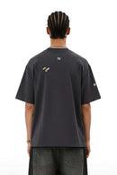 Sticker Graphic Tee - Dark Gray
