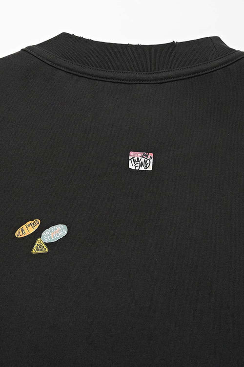 Sticker Graphic Tee - Dark Gray