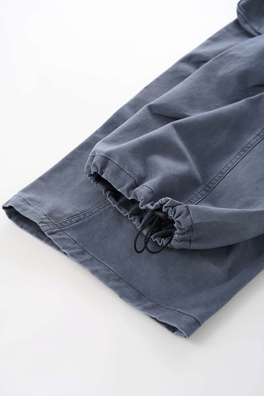 Men's Pleated Wide-Leg Cargo Pants - Blue