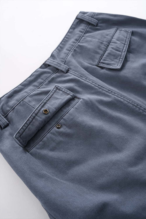 Men's Pleated Wide-Leg Cargo Pants - Blue