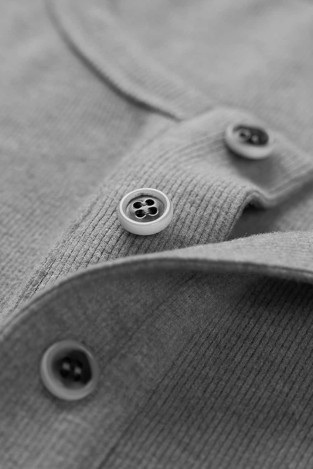 Men's Relaxed Henley Long-Sleeve Tee - Flower Gray