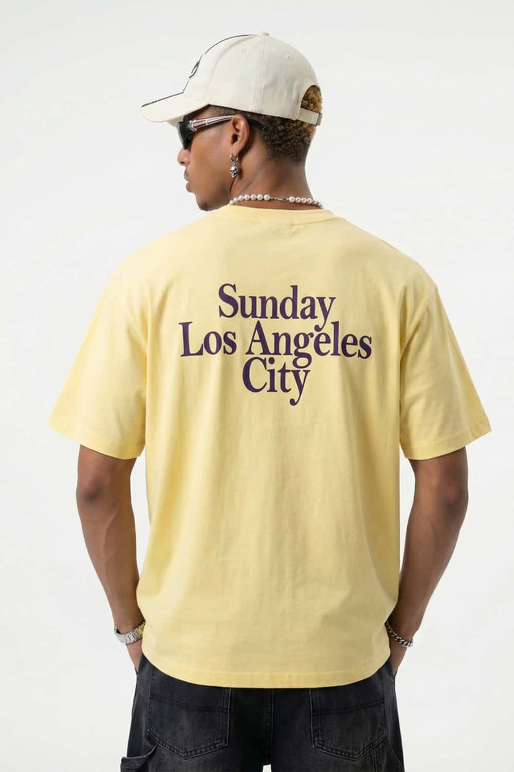 Relaxed Embroidered Graphic Tee - Lemon Yellow