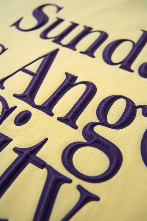 Relaxed Embroidered Graphic Tee - Lemon Yellow