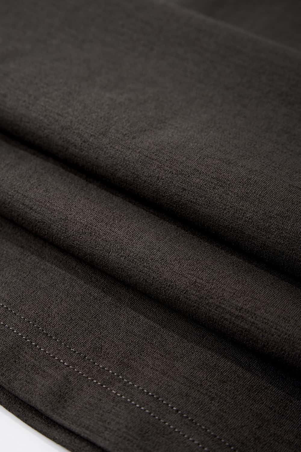 Animal Print Contrast Stitch Active Tee - Dark Gray