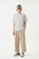 Contrast Stitch Active Performance Tee - Light Gray