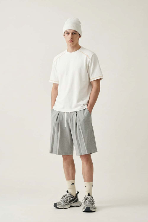 Contrast Stitch Active Performance Tee - White