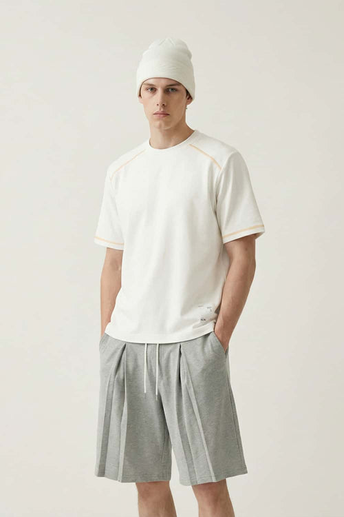 Contrast Stitch Active Performance Tee - White