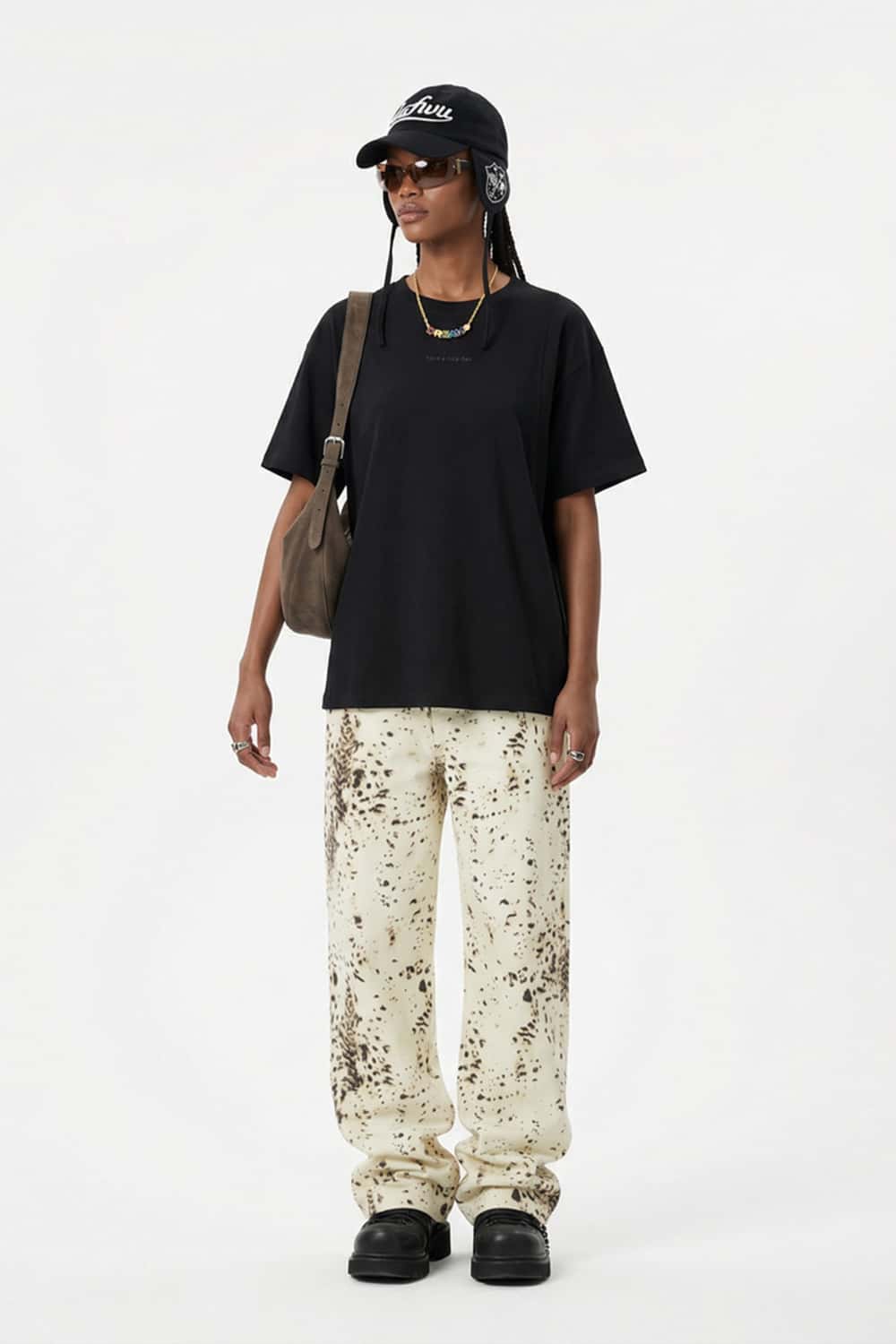 Tailored Cotton Graphic Tee - Active Black