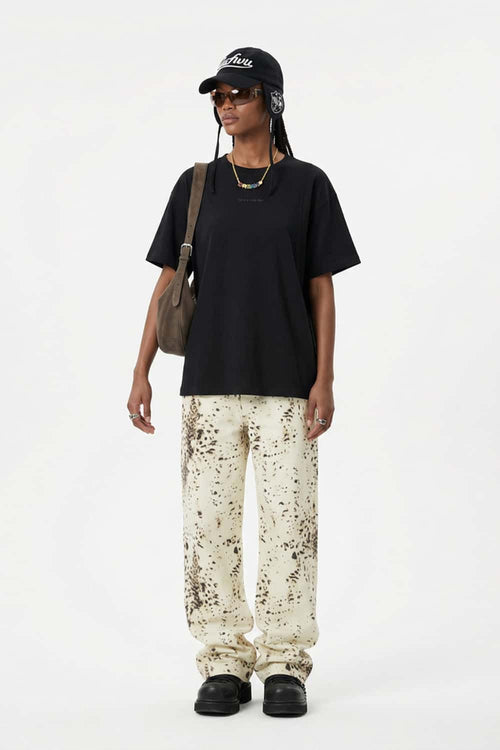Tailored Cotton Graphic Tee - Active Black