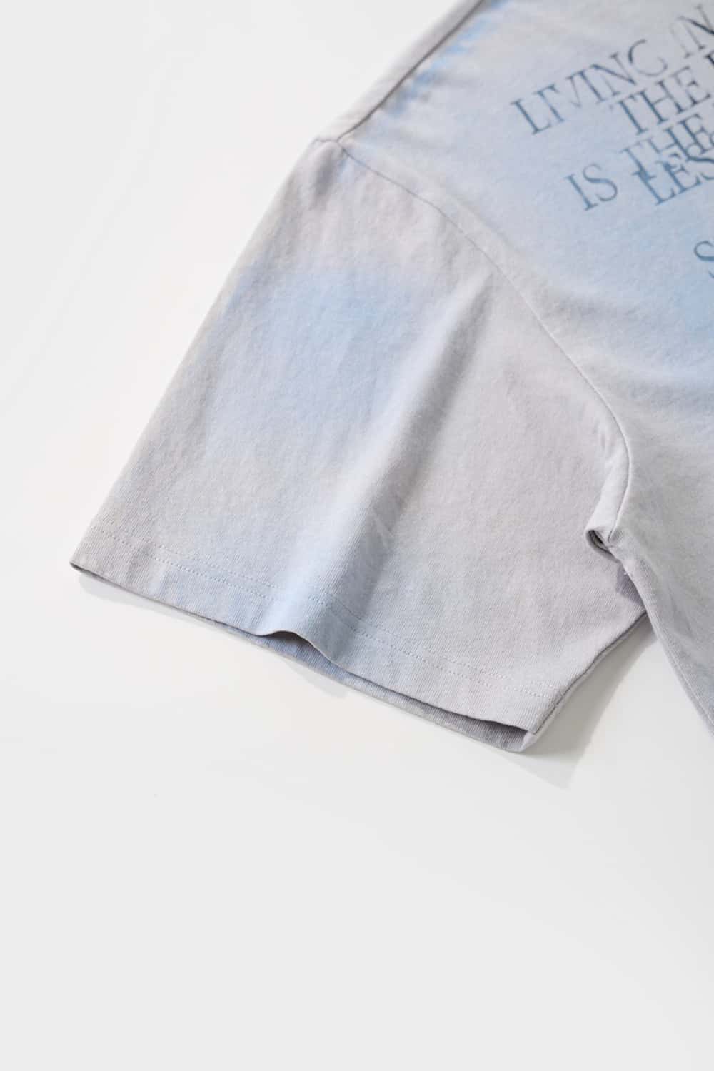 Airbrush Graphic Cotton Tee - Baby Blue