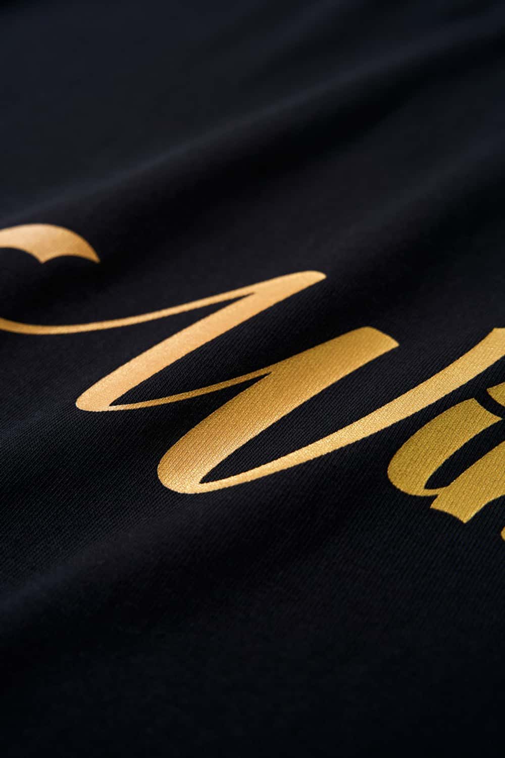 Metallic Foil 3D Cut Graphic Tee - Black