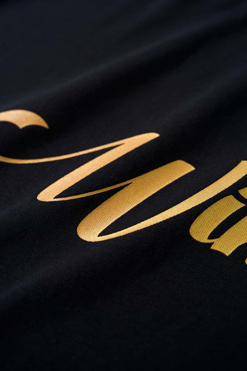 Metallic Foil 3D Cut Graphic Tee - Black
