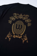 Metallic Foil 3D Cut Graphic Tee - Black