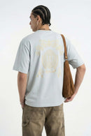 Metallic Foil 3D Cut Graphic Tee - Gray