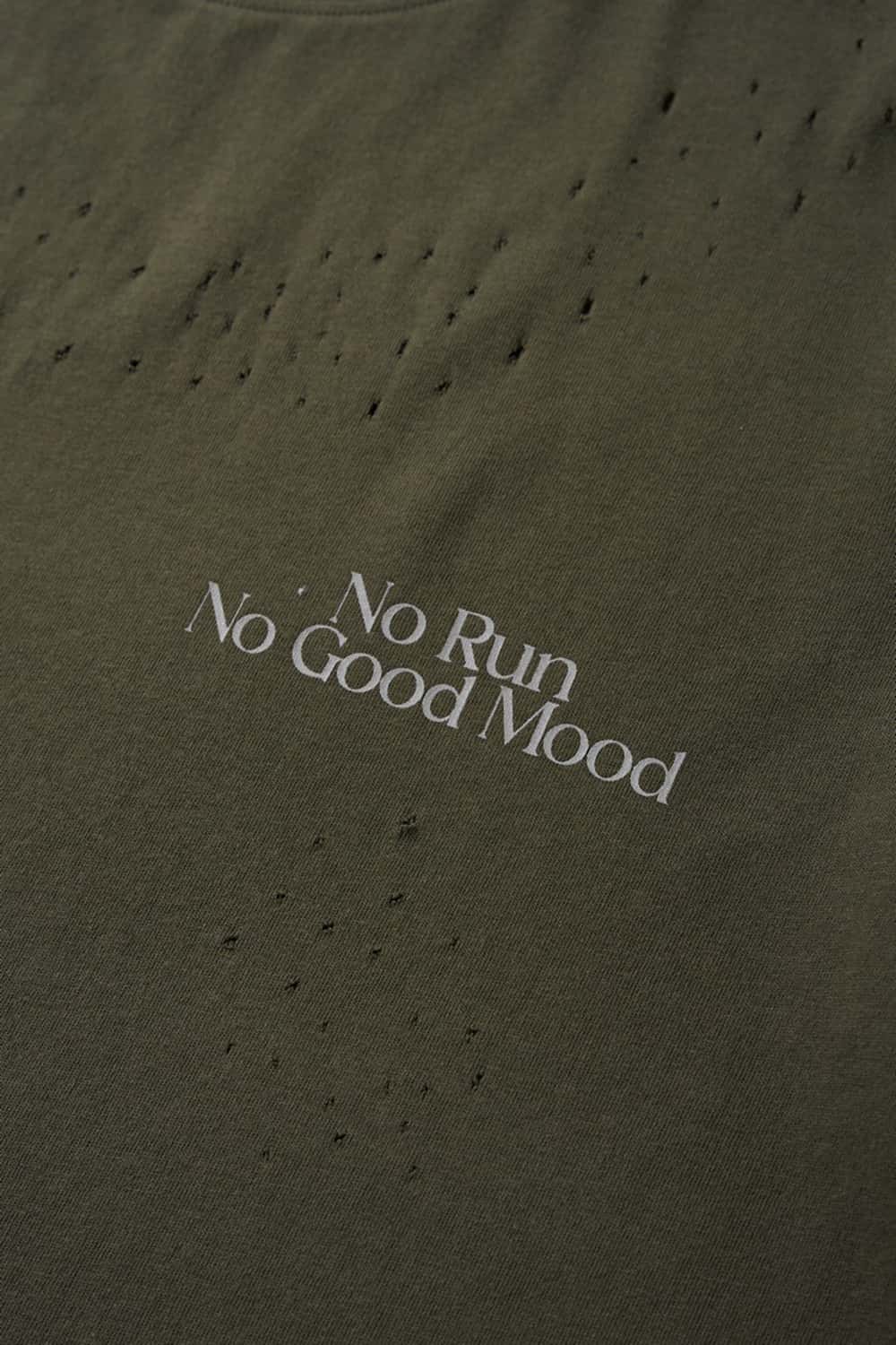 Distressed Reflective Active Graphic Tee - Olive