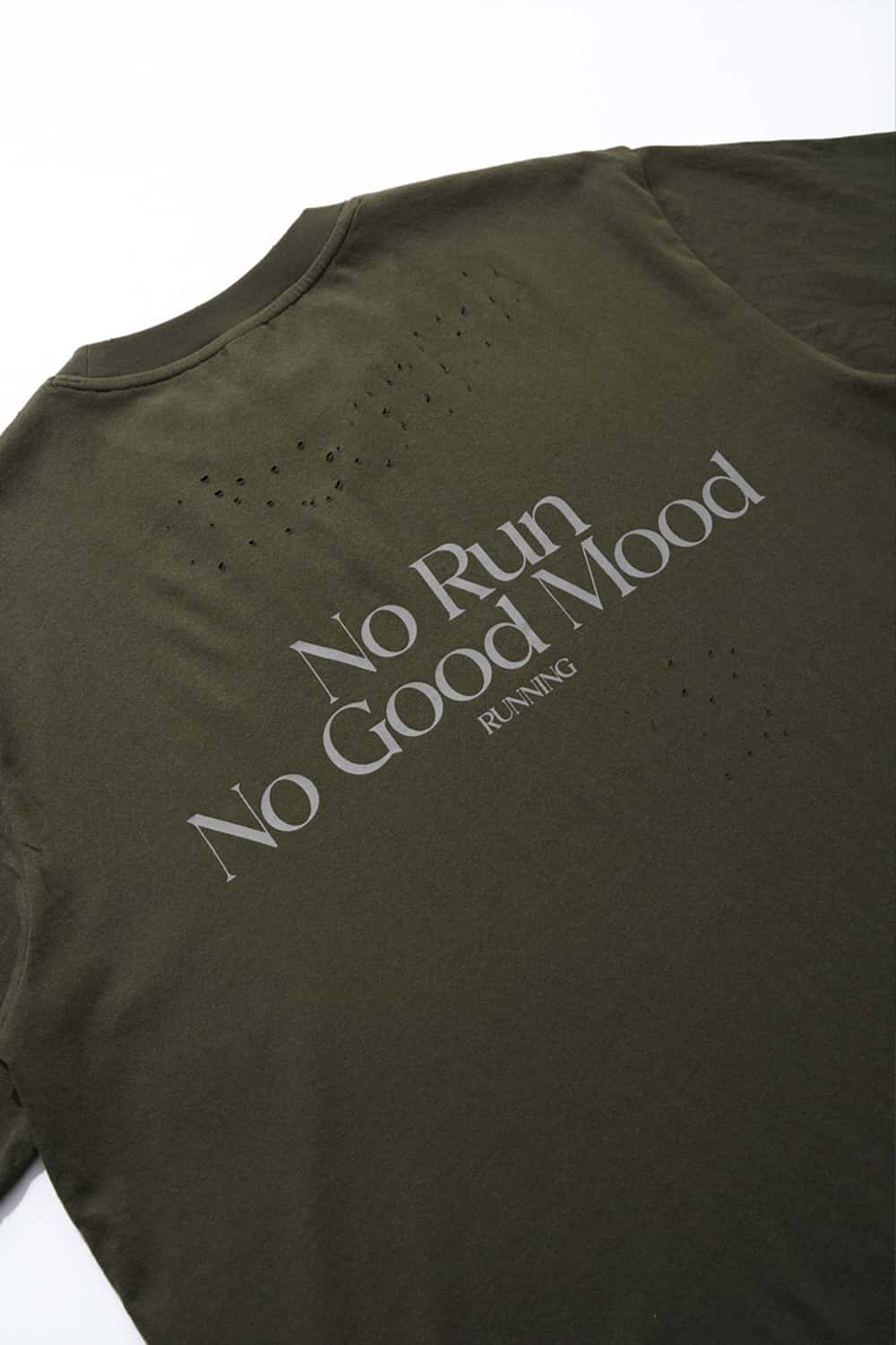 Distressed Reflective Active Graphic Tee - Olive