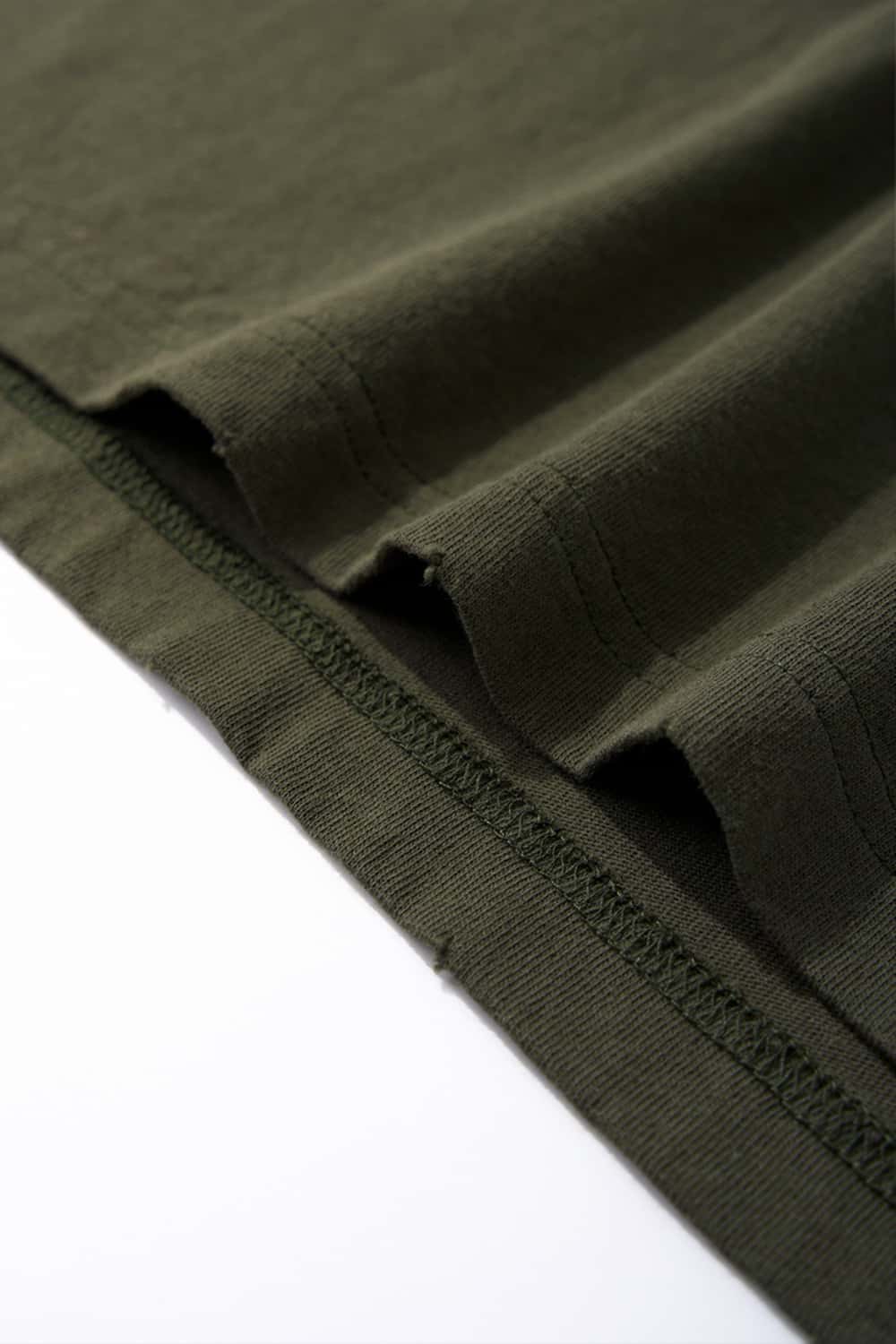 Distressed Reflective Active Graphic Tee - Olive