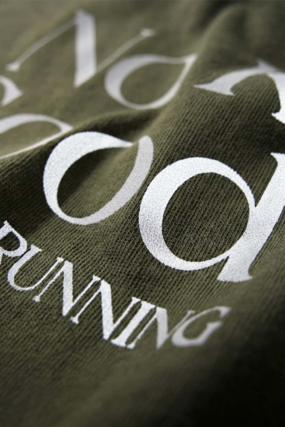 Distressed Reflective Active Graphic Tee - Olive