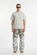 Premium Slub Cotton Pocket Tee - Flower Gray
