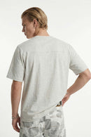 Premium Slub Cotton Pocket Tee - Flower Gray