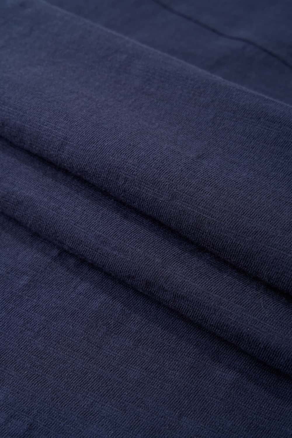 Premium Slub Cotton Pocket Tee - Navy Blue