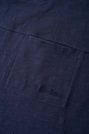 Premium Slub Cotton Pocket Tee - Navy Blue