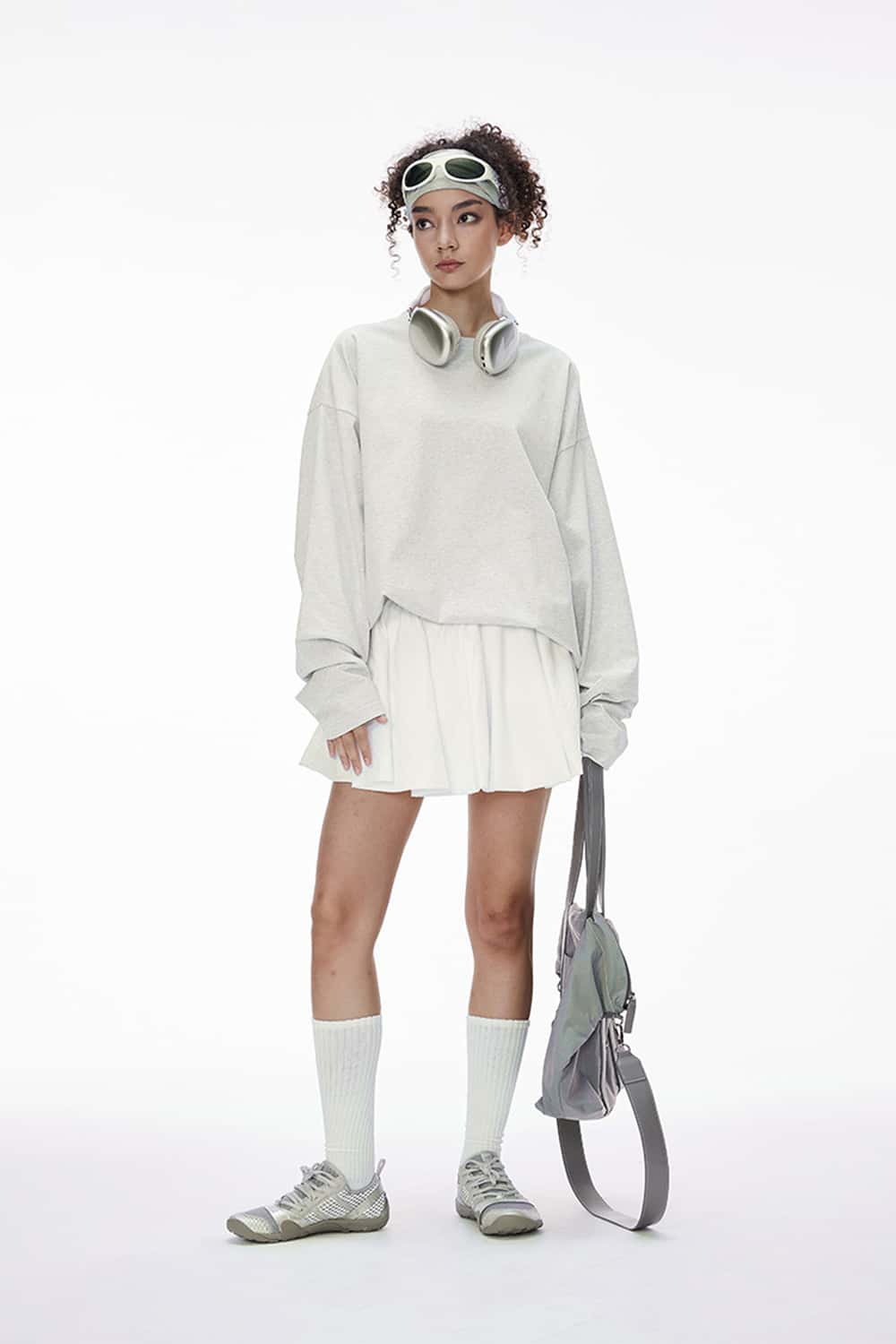 Sorona Performance Stretch Long-Sleeve Tee - Flower Gray