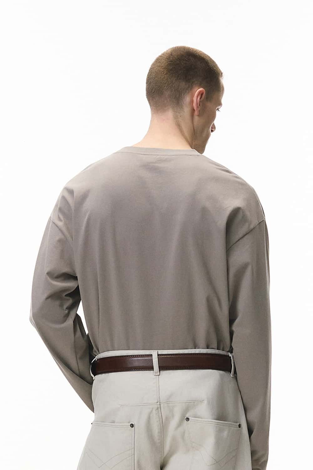 Sorona Performance Stretch Long-Sleeve Tee - Light Gray