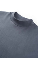Double-Faced Mock-Neck Sweatshirt - Blue