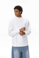 Double-Faced Mock-Neck Sweatshirt - Off White