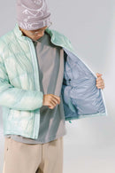 Ultra-Lightweight Stand-Collar Puffer Jacket - Blue