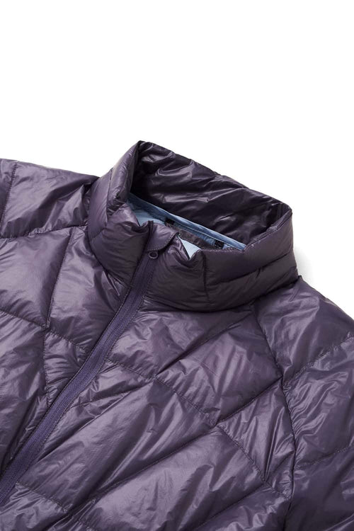 Ultra-Lightweight Stand-Collar Puffer Jacket - Deep Purple