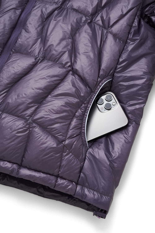 Ultra-Lightweight Stand-Collar Puffer Jacket - Deep Purple