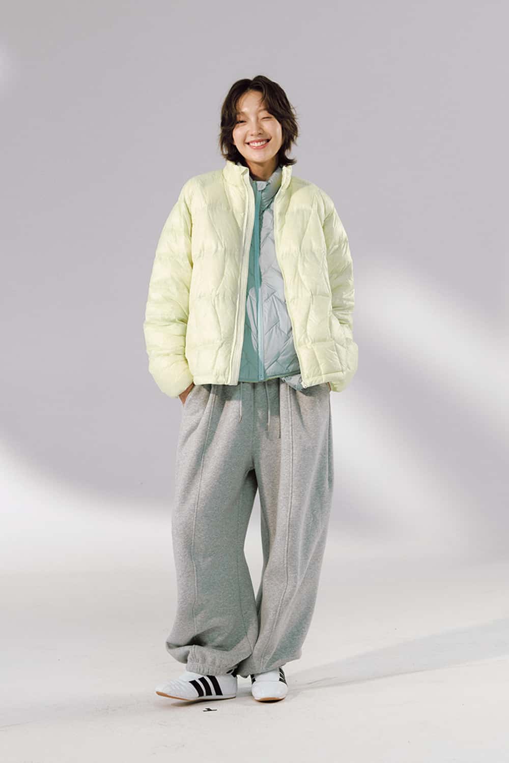 Ultra-Lightweight Stand-Collar Puffer Jacket - Mint
