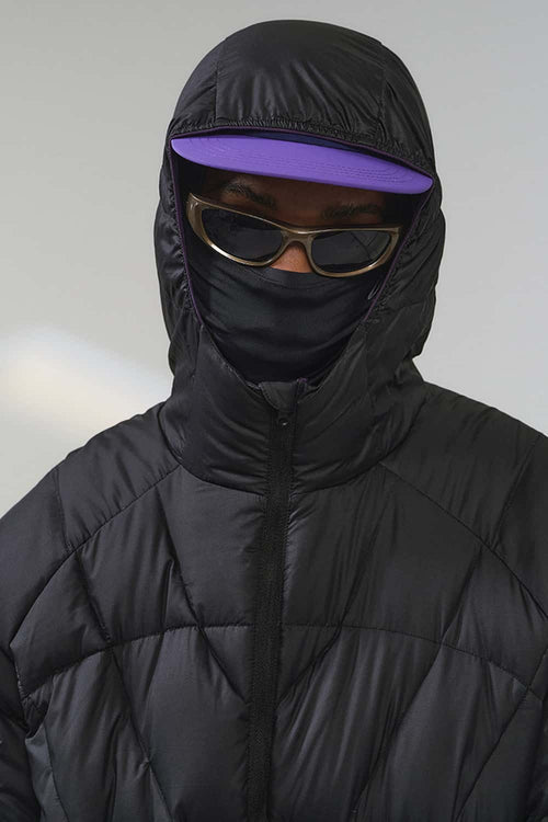 Ultra-Lightweight Windproof Hooded Puffer - Black