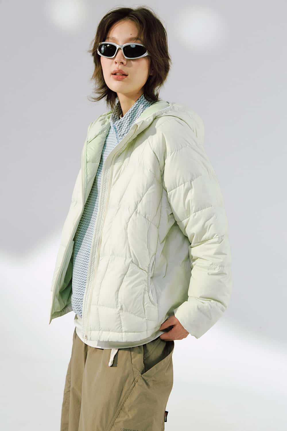 Ultra-Lightweight Windproof Hooded Puffer - Mint