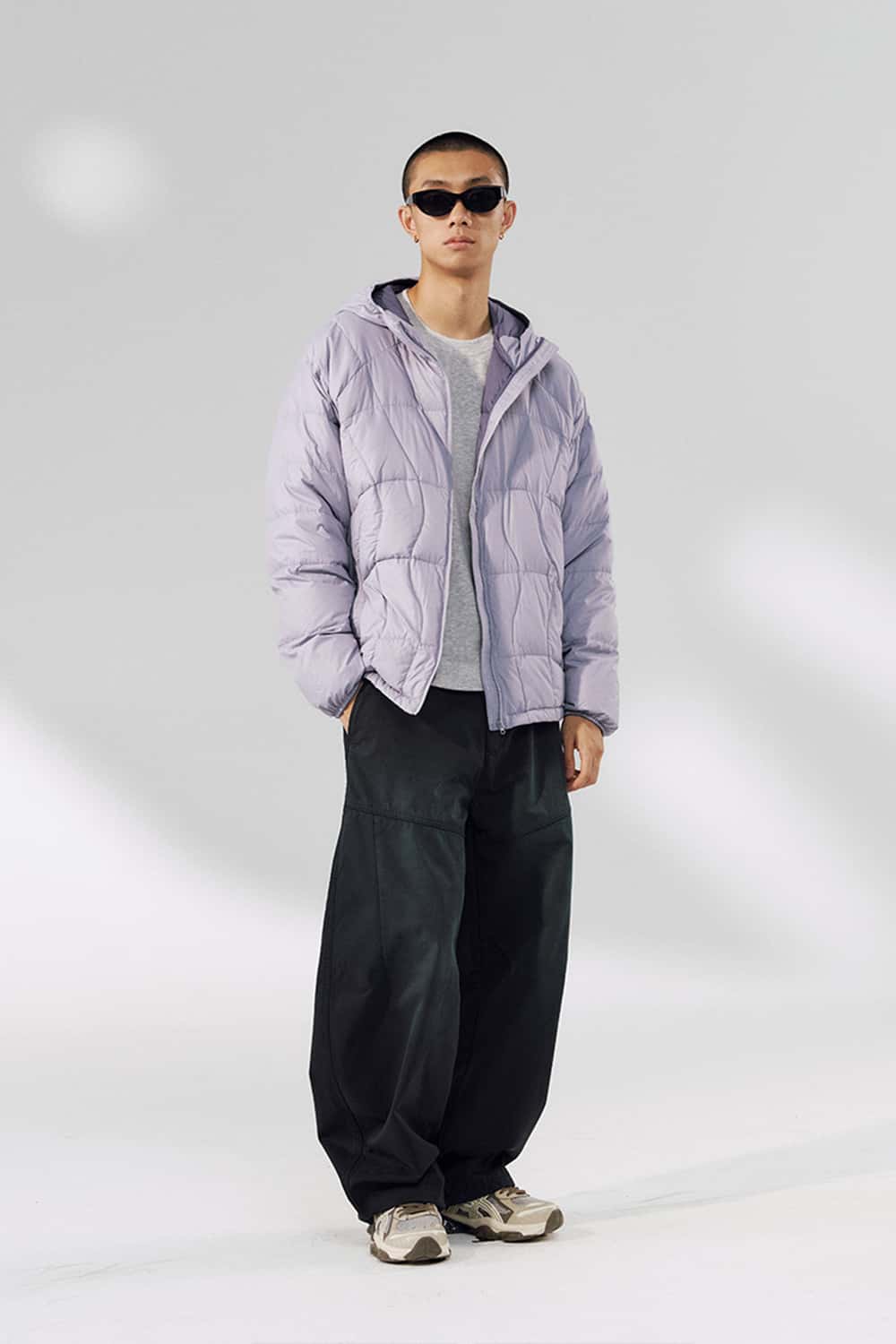 Ultra-Lightweight Windproof Hooded Puffer - Taro