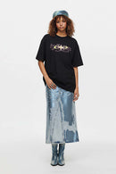 Premium Heavyweight Graphic Relaxed Tee - Black