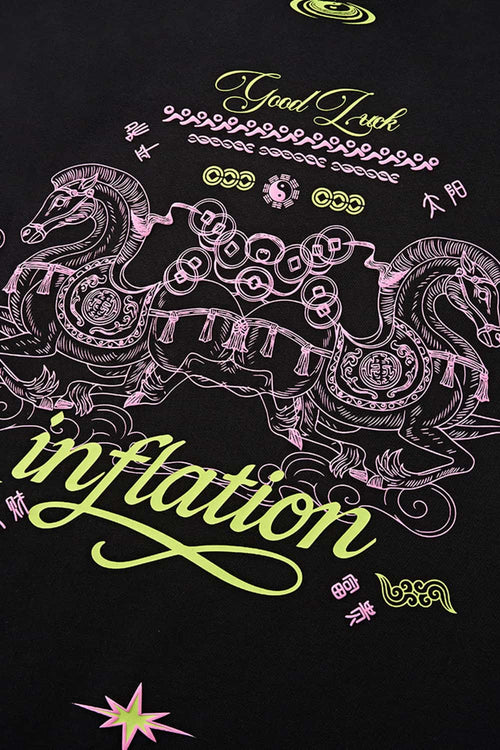 Premium Heavyweight Graphic Relaxed Tee - Black