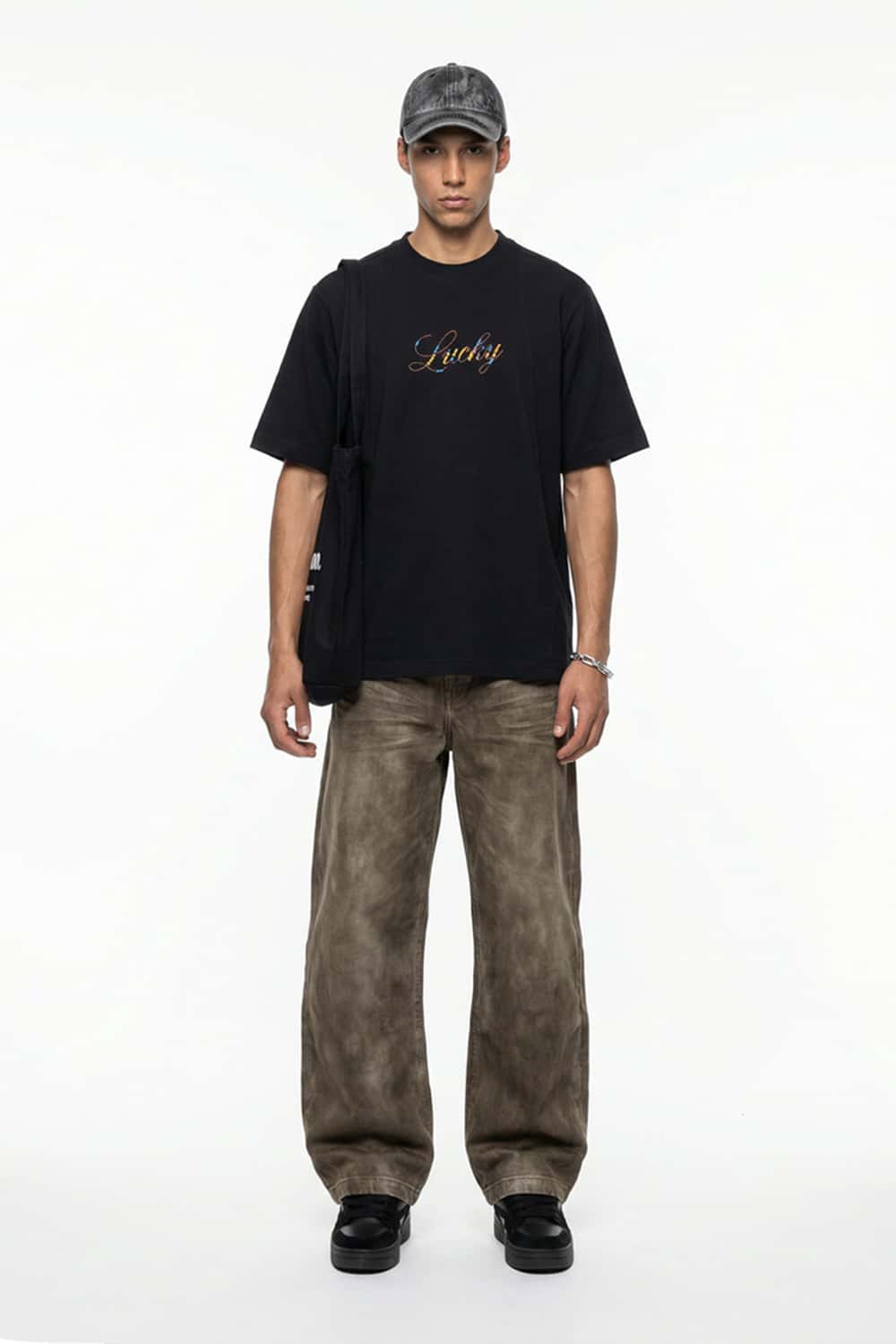 Relaxed Graphic Short Sleeve Tee - Black